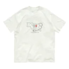 amemugi（あめむぎ）の電池切れのネコ オーガニックコットンTシャツ