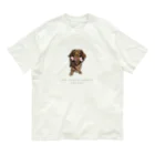 DOG FACEのダックスフンド【わんデザイン 1月】 オーガニックコットンTシャツ