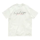 SANKAKU DESIGN STOREのI’m fond of you. / あなたが好きです。black オーガニックコットンTシャツ