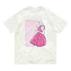 Jojo Yan | A Fashion Illustratorのピンクスカート Organic Cotton T-Shirt