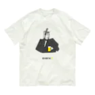 ビールとアート TM-3 Designの偉人 × BEER（源頼朝）黒線画 Organic Cotton T-Shirt