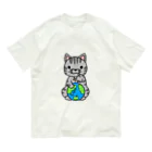 みそっこの脅してくるにゃんこ オーガニックコットンTシャツ