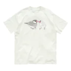 まめるりはことりの幸せ文鳥ちゃん【まめるりはことり】 Organic Cotton T-Shirt