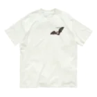雁花工房（寄付アイテム販売中です）のノレンコウモリ オーガニックコットンTシャツ