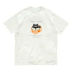 しょっぷ　かわゆきのはこいり　わんこ　くろしばーじょん オーガニックコットンTシャツ