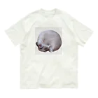 ぽぽこ🐰SHOPの毛づくろいバニラたん オーガニックコットンTシャツ