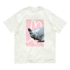 ぽぽこ🐰SHOPのくしくしバニラたん. ハートver Organic Cotton T-Shirt