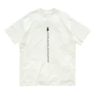 nya nya*のバックショットねこ(縦ラインロゴ黒) Organic Cotton T-Shirt