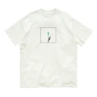 rilybiiのgrayturquoiseBlue オーガニックコットンTシャツ