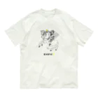 ビールとアート TM-3 Designの偉人 × BEER（ナポレオン）黒線画 Organic Cotton T-Shirt