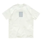 rilybiiのWhite Flower babygrayBlue オーガニックコットンTシャツ