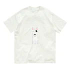 ゆいたっく／犬イラストのブルテリア オーガニックコットンTシャツ