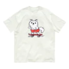 イラスト MONYAAT の赤ぱんポメラのスケボー Organic Cotton T-Shirt