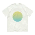 すずめのいろの【日本の伝統色・冬】枯草色〜白群グラデーション　まる Organic Cotton T-Shirt