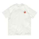 すずめのいろの【願掛け】だるま片目　赤　ワンポイント Organic Cotton T-Shirt