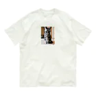 ポメラニアンの福(9歳)のミィちゃん(16歳)(引き) Organic Cotton T-Shirt