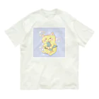 トラとハチワレのぬいぐるみとトラ オーガニックコットンTシャツ