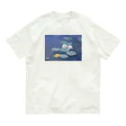 HermannStrasseのモネとツノガエル オーガニックコットンTシャツ