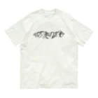 まつのき商店の槍穂高連峰　黒ペン Organic Cotton T-Shirt