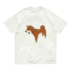 正気度屋の口いっぱいボールの柴犬 オーガニックコットンTシャツ