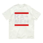 グラフィンのRA-MEN ラーメン　白文字 オーガニックコットンTシャツ