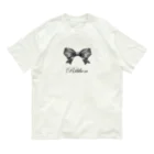 savannahのRibbon-Black オーガニックコットンTシャツ