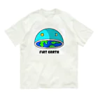 AVANT-GARDE　RESEARCH　REPORT　-アヴァンギャルド・リサーチ・リポート-のフラットアース　（FLAT　EARTH）白色背景 Organic Cotton T-Shirt