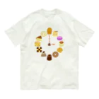 スロータイプ書店 Slowtype BooksのOYATSU TIME  洋菓子 時計 271 オーガニックコットンTシャツ