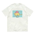 泥と暮らしのネコトロドン（カラーA） オーガニックコットンTシャツ