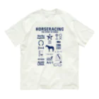 KAWAGOE GRAPHICSのHORSERACING GRAPHICS 紺 オーガニックコットンTシャツ