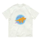 fumimicreativeのトリケラトプス　80年代風レトロポップな恐竜 オーガニックコットンTシャツ