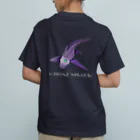 LalaHangeulのGhost Shark バックプリント オーガニックコットンTシャツ