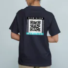 mochico_veganのDOMINION-T ブルー(格子あり/ネイビーor黒地) オーガニックコットンTシャツ