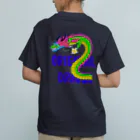 LalaHangeulのORIENTAL DRAGON（龍）英字 バックプリント Organic Cotton T-Shirt