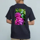 LalaHangeulの紫陽花～수국～#ハングル オーガニックコットンTシャツ