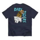 LalaHangeulのBABY TIGERS　バックプリント Organic Cotton T-Shirt