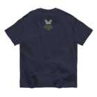 HIGARI BLUEの日本の蝶 Butterflies of Japan 2（南西諸島 Nansei Islands）★英名、和名、学名 [ダークカラー] Organic Cotton T-Shirt