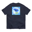 idumi-artの青いアネモネ💙風 オーガニックコットンTシャツ