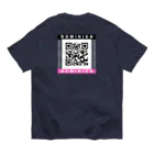 mochico_veganのDOMINION-T ピンク（格子あり/ネイビーor黒地） オーガニックコットンTシャツ