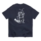 ぷらねっとガミュラの【白黒反転】棒で遊ぶワータイガーベビー Organic Cotton T-Shirt