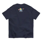 月兎耳庵 つきとじあん　矢光いるるの忙しいねこたち　昭和のデカ　タテ Organic Cotton T-Shirt