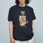 Grumals＋sonotasのぐるまるズ - ねことねずみ オーガニックコットンTシャツ