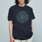  Pastel Design Art 天使のお部屋の龍体文字（ブルー） オーガニックコットンTシャツ