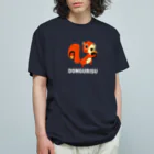 SUNDAYS GRAPHICSのDONGURISU (どんぐリス) 白ロゴ  オーガニックコットンTシャツ