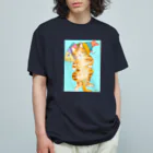 はまだぬき1023のおひるねこ オーガニックコットンTシャツ