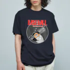 ari designの野球Bear2(凶悪顔クマシリーズ) オーガニックコットンTシャツ