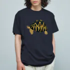 カメの歩みのホウシャガメ オーガニックコットンTシャツ