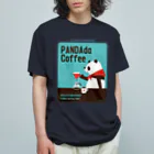 キッチュのパンダコーヒー オーガニックコットンTシャツ