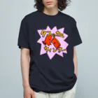 mogurabitoのタコVSカニ　ウィンナー オーガニックコットンTシャツ