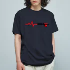 BISCO@道具屋のHEART BEAT オーガニックコットンTシャツ